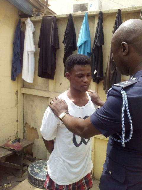 In Police grips - the suspected killer has been nabbed