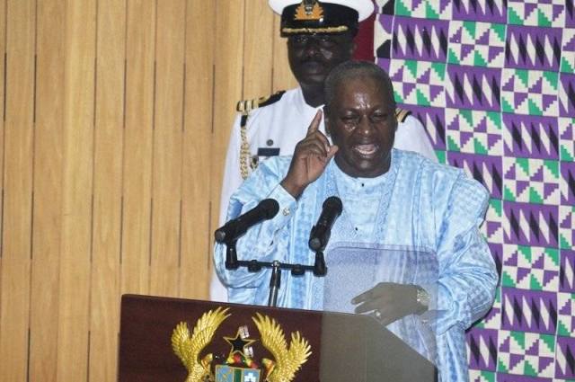 President Mahama delivering the State of the Nation address in a previous year