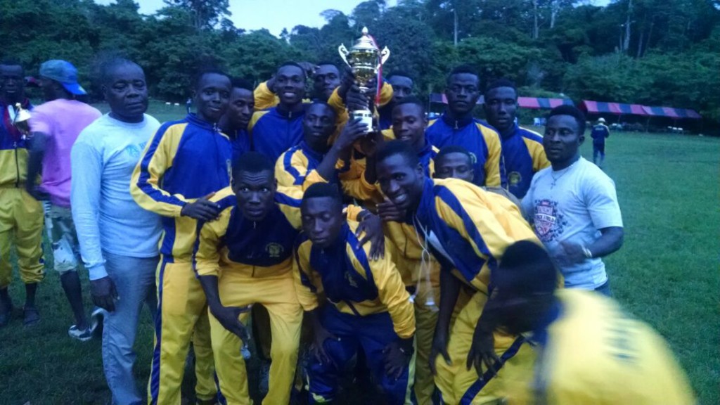 ADACOE boys showing off their much anticipated trophy