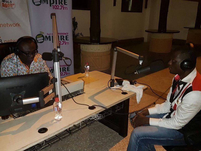 Lord Kenya being interviewed by Bola Ray