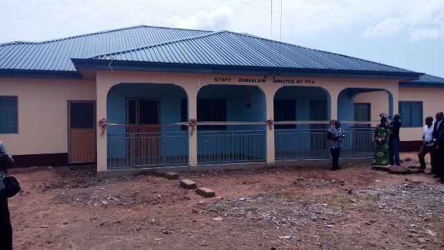 The front viw of the new Adasco staff bungalow