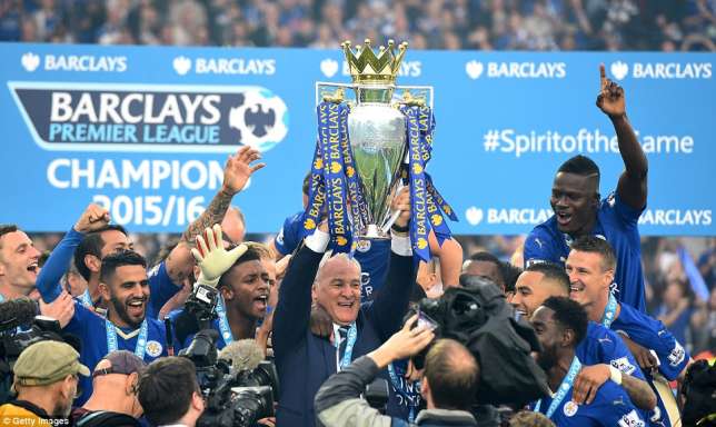 Daniel Amartey and Leicester celebrate league win
