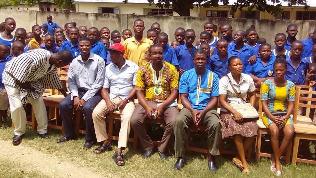 One for the album: Pupils and staff of Tamatoku Basic School