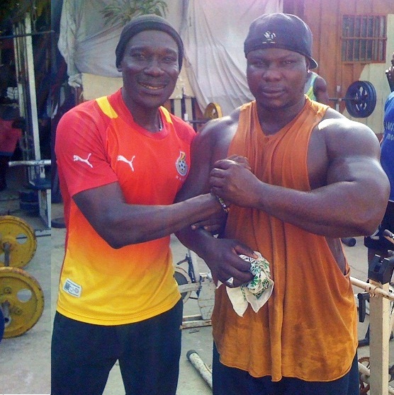 Mustapha Mayweather with the writer, Sammy Heywood Okine