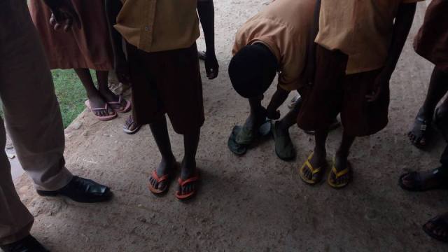 National Youth Authority distribute footwears to Ada school children4