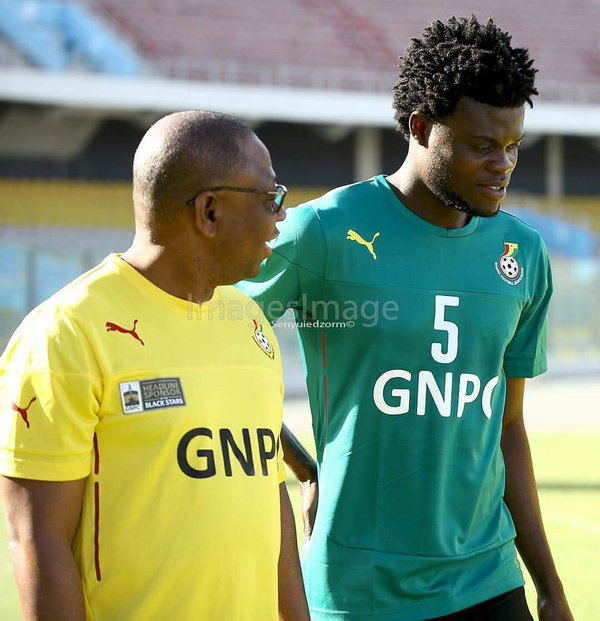 Partey at Black Stars training