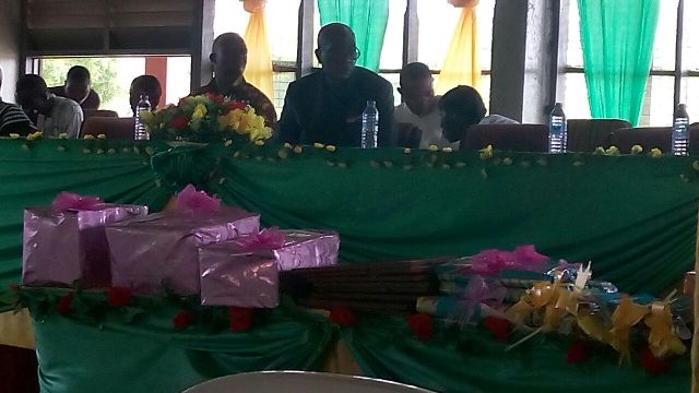 Dignitaries on the high table at the event