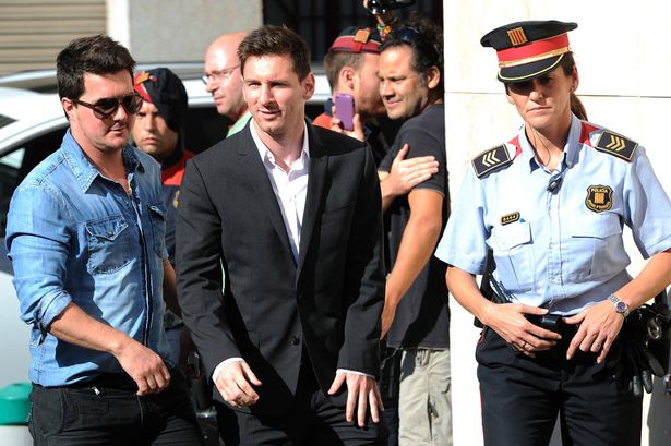 Messi previously in court: has received a 21 month sentence but will not serve it per Spanish laws