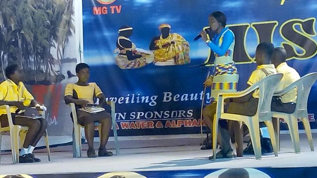 One of the contestants performing on stage