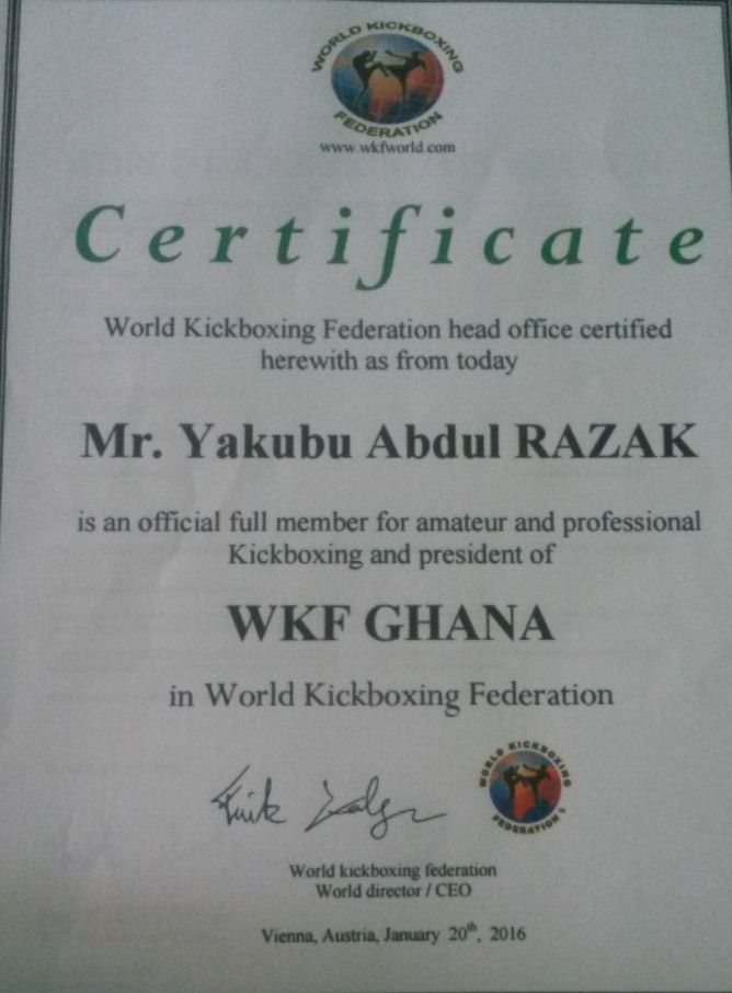 Certificate of appointment