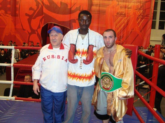 Newly appointed WKF Ghana President, Abdul Yakubu Razak (in middle) with some international kickboxing friends