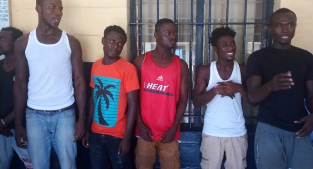 The suspects under arrest