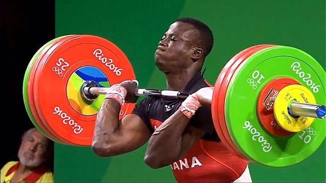 Christian Amoah lifts in Rio