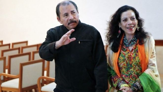 Daniel Ortega and wife