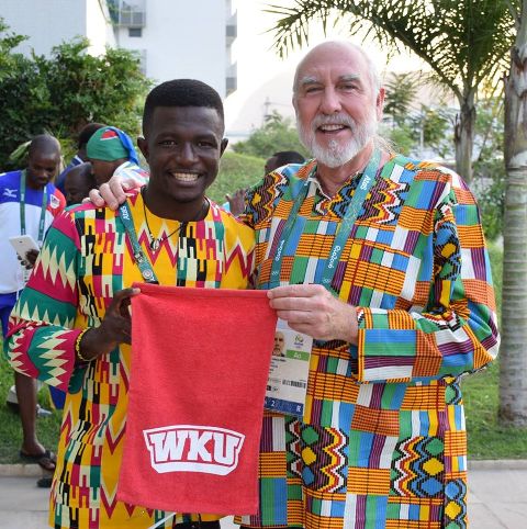 Emmanuel Dasor and WKU official