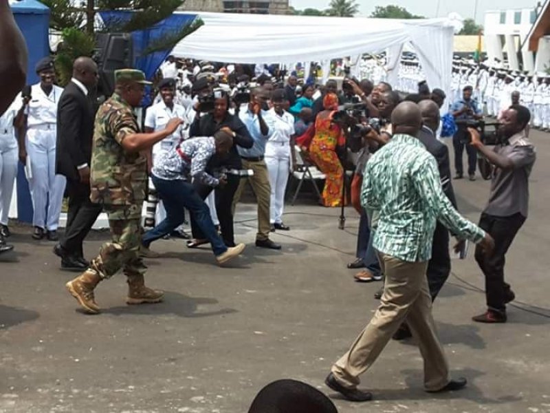 President Mahama in Military uniform