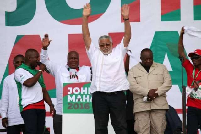Rawlings at NDC campaign launch