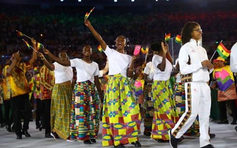 Team Ghana at opening ceremony