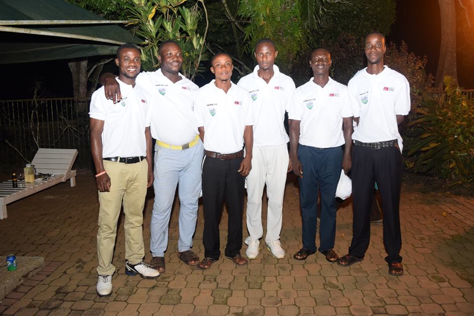 The six newly turned professional golfers