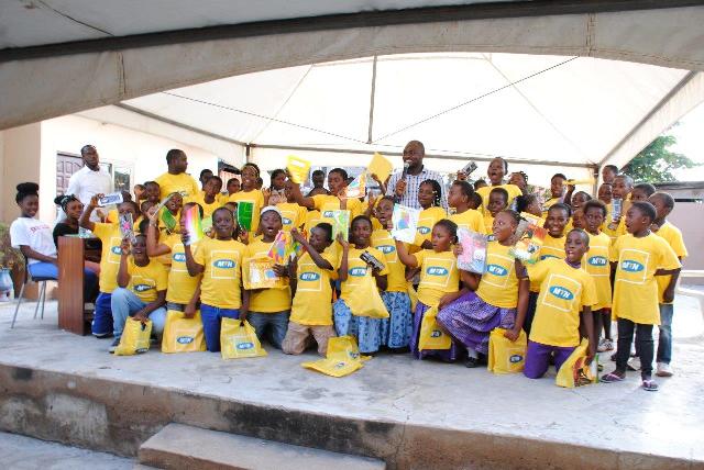A group picture of the children at this year's World Literacy Day celebration at the Adabraka Community Library