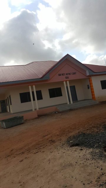 The front view of the newly completed Ada West District Court at Sege