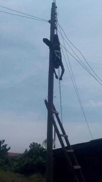 The late Ben Nunoo's mortal remains hung on the pole for over an hour