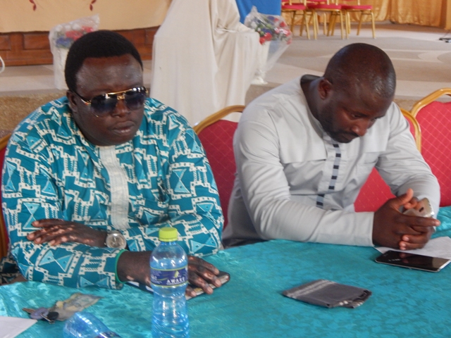 Assemblyman for Sege, Hon. Moses Lomotey Nanor and Accra based, engineer, Godwin Alorgbey on the high table