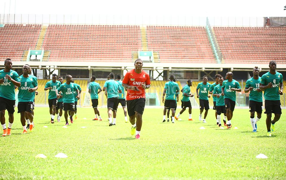 Assistant coach, Maxwell Konadu leads Black Stars training