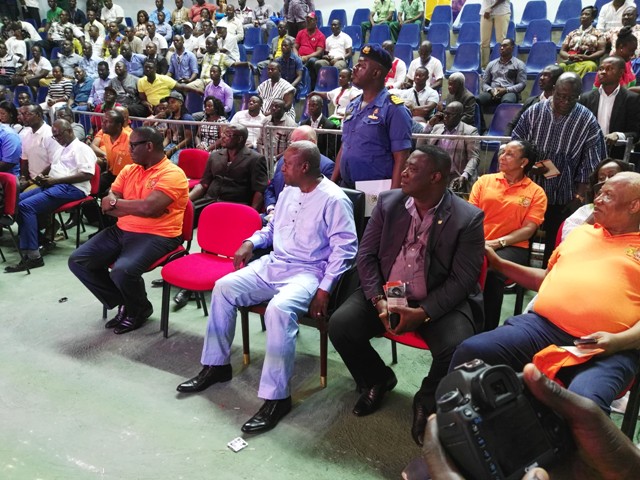 President Mahama at the Bukom Boxing Arena