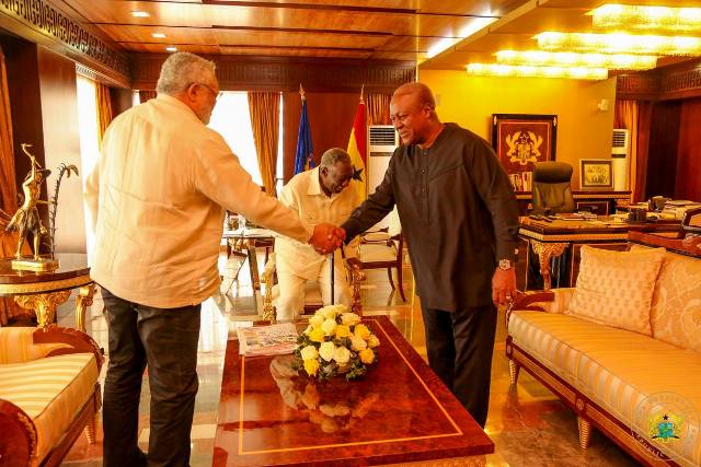 Rawlings and Mahama shak