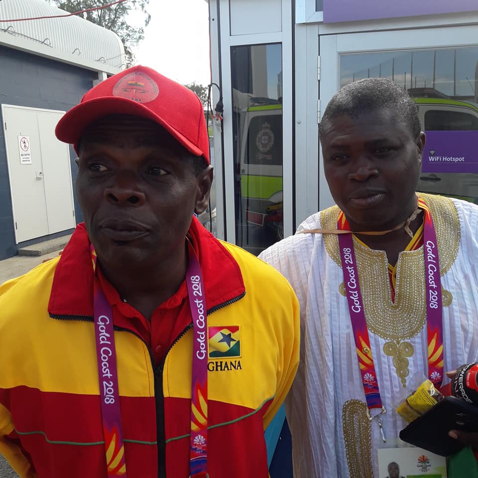 Coach Asare and President of Ghana Boxing Federation, George Lamptey