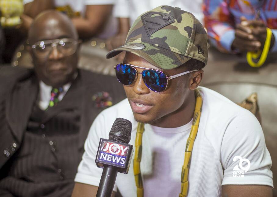 Isaac Dogboe speaks at the press conference to welcome him at the airport in Accra - 01/-5/2018