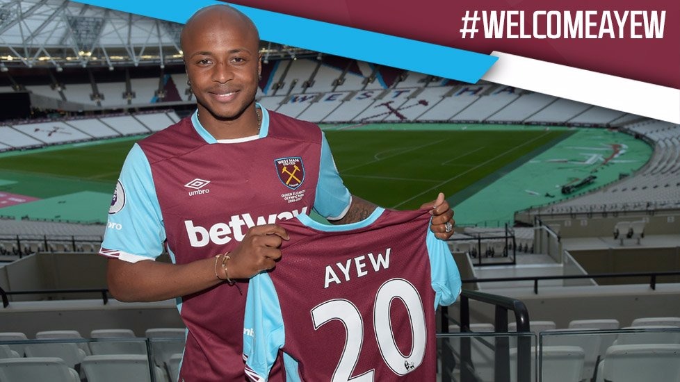 Dede Ayew joins West Ham for club record fee