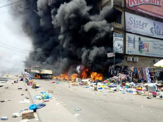 Photos: Fire guts Kumasi Central Market again