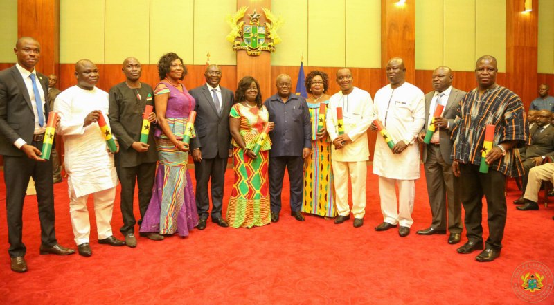 President Akufo-Addo swears in 25 deputy ministers