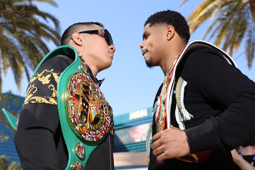 PHOTOS: Oscar Valdez & Shakur Stevenson Go Face to Face in Las Vegas